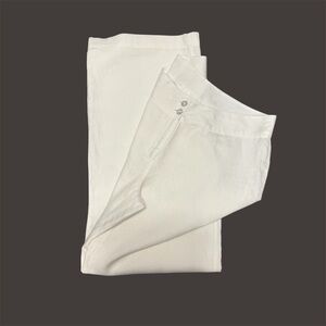 Tall Girl Wide Leg White Linen Pants, Sz 14.